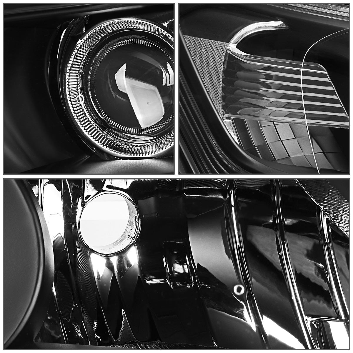 FAROS 13-15 HONDA ACCORD 4-DOOR - LED DRL - PROJECTOR - BLACK HOUSING / CLEAR CORNER - H11 LOW BEAM / 9005 HIGH BEAM