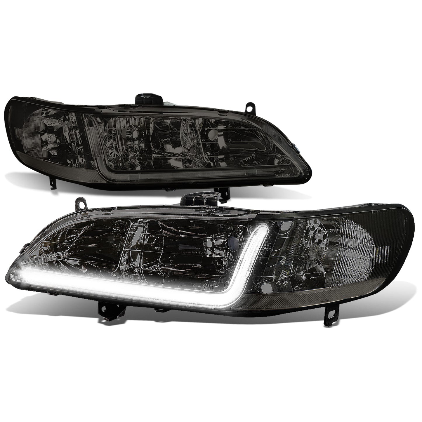 FAROS 98-02 HONDA ACCORD 2/4-DOOR - LED DRL - SMOKE HOUSING / CLEAR CORNER - 9006 LOW BEAM / 9005 HIGH BEAM
