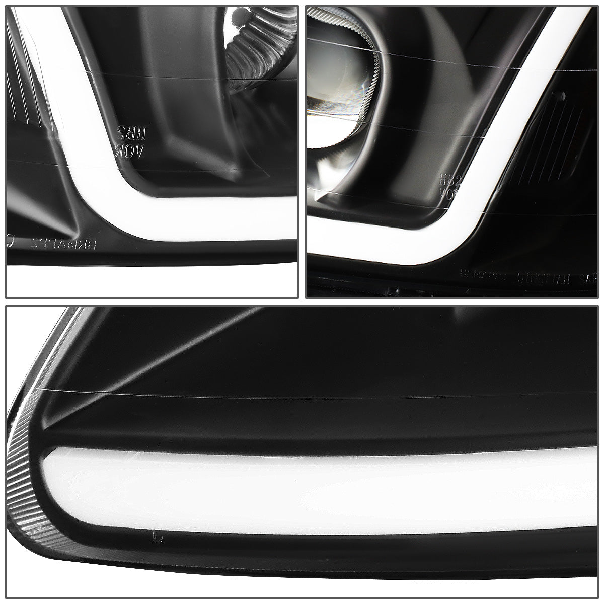 FAROS 99-00 HONDA CIVIC - LED RUNNING LIGHT REQUIRES WIRING INTO EXISTING LIGHTING WIRE HARNESS - LED DRL - PROJECTOR - BLACK HOUSING / CLEAR CORNER - H7 LOW BEAM / H7 HIGH BEAM