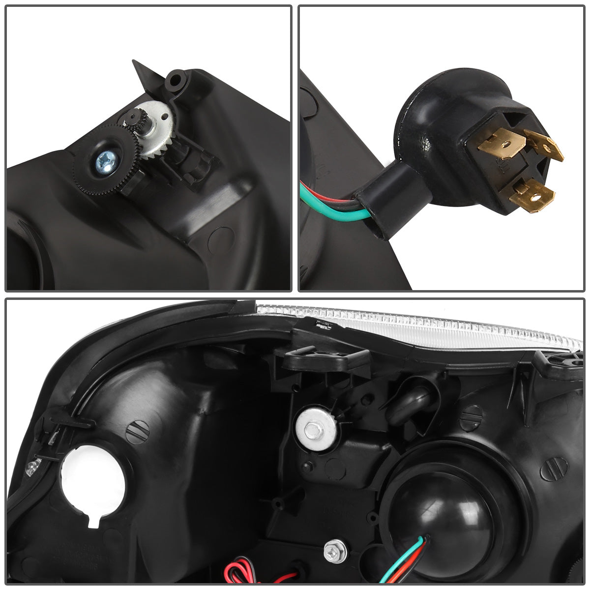 FAROS 99-00 HONDA CIVIC - LED RUNNING LIGHT REQUIRES WIRING INTO EXISTING LIGHTING WIRE HARNESS - LED DRL - PROJECTOR - CHROME HOUSING / CLEAR CORNER - H7 LOW BEAM / H7 HIGH BEAM