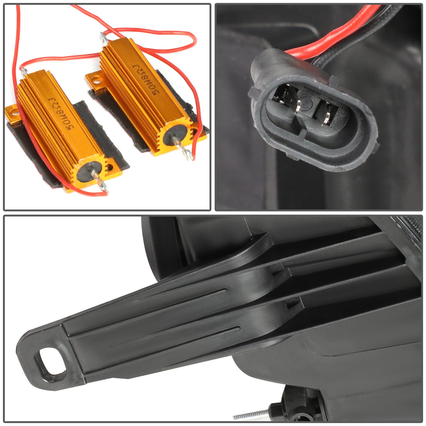 FAROS 07-13 GMC SIERRA 1500 / 07-14 GMC SIERRA 2500, 3500 - DOES NOT FIT 2007 CLASSIC STYLES - C-BAR LED DRL - SEQUENTIAL LED - BLACK HOUSING / AMBER CORNER