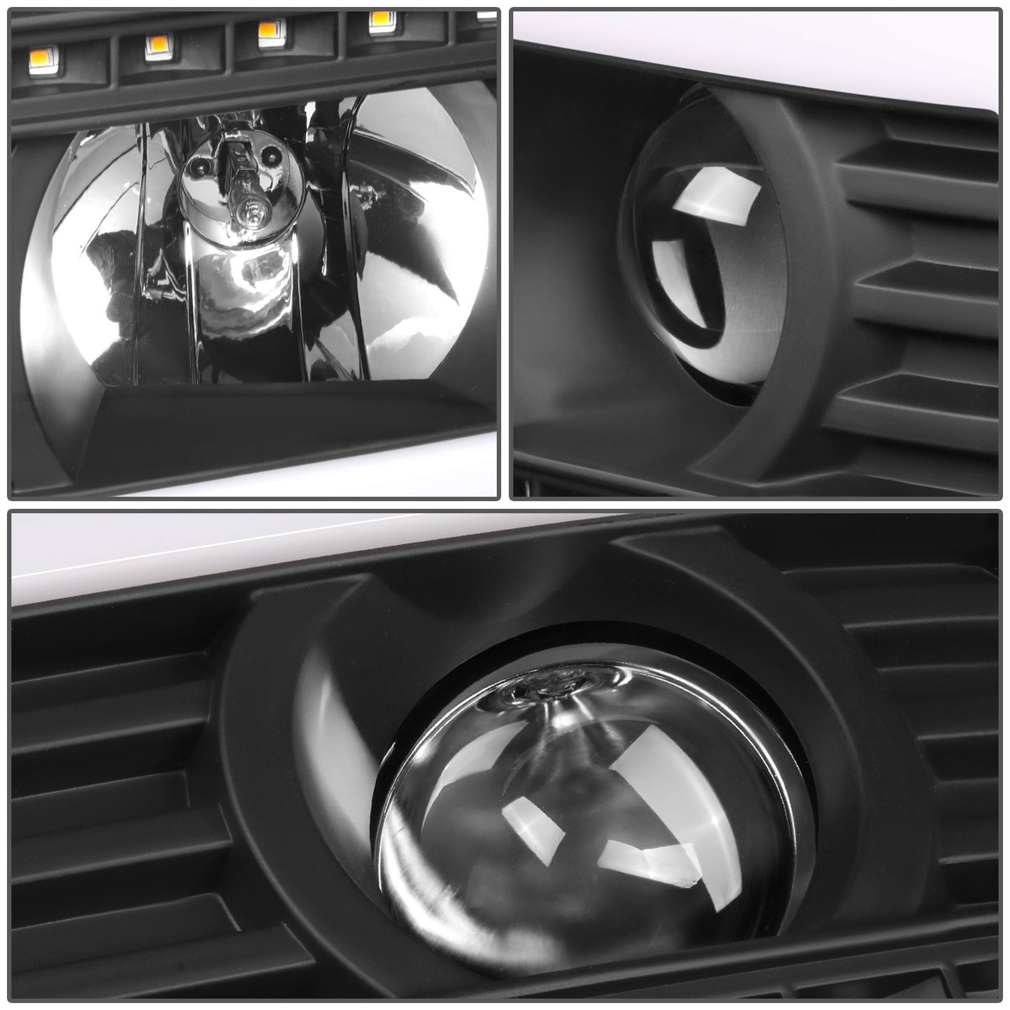 FAROS 07-13 GMC SIERRA 1500 / 07-14 GMC SIERRA 2500, 3500 - DOES NOT FIT 2007 CLASSIC STYLES - C-BAR LED DRL - SEQUENTIAL LED - BLACK HOUSING / AMBER CORNER