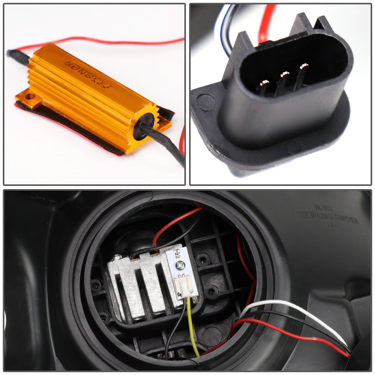 FAROS 09-14 FORD F-150 - ONLY FITS MODELS WITH HALOGEN HEADLIGHTS WITHOUT PROJECTOR - DAYTIME RUNNING LIGHT BAR REQUIRES WIRING INTO EXISITING LIGHTING HARNESS - QUAD LED DRL HALO RING - PROJECTOR HIGH / LOW BEAM - SMOKE HOUSING / AMBER CORNER