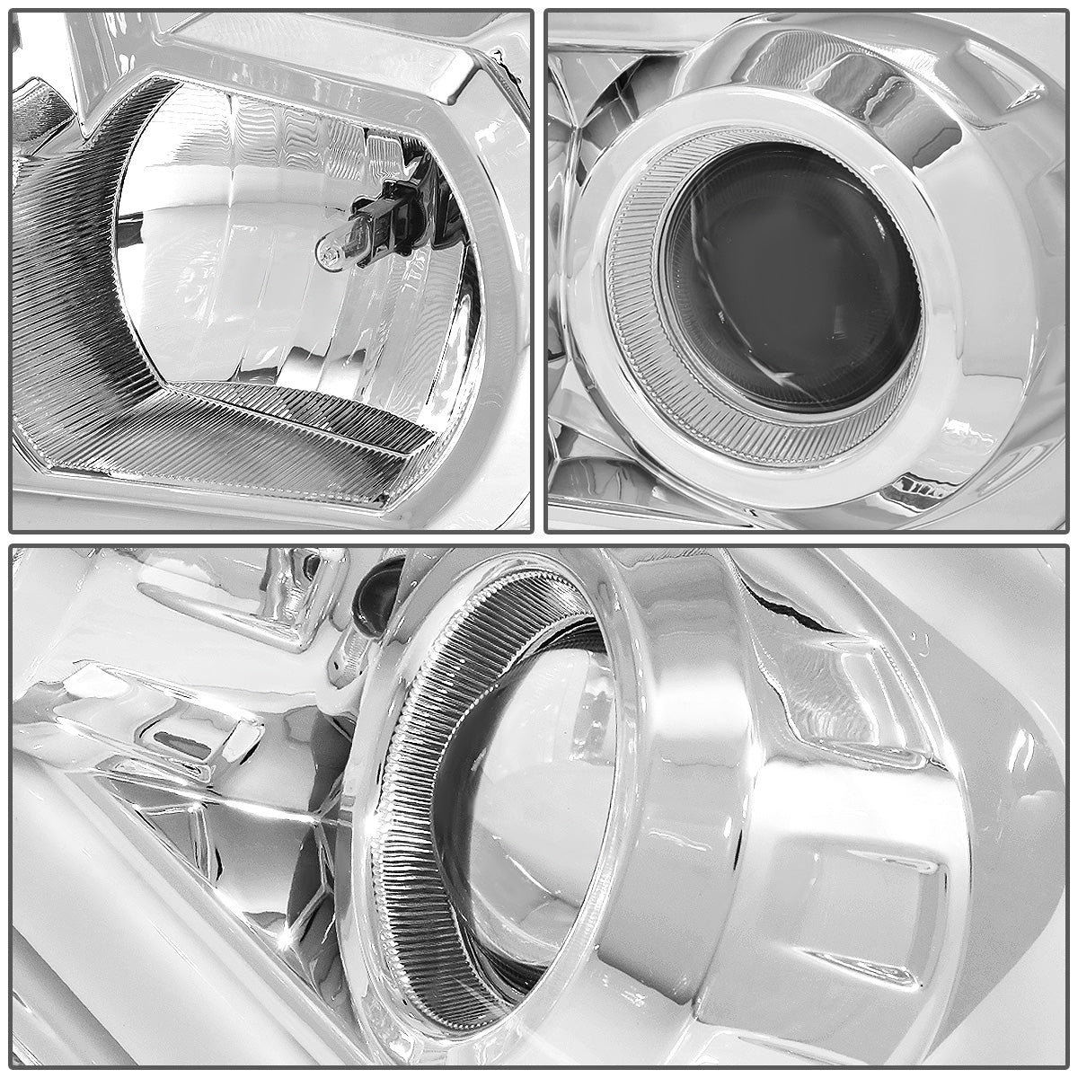 FAROS 08-17 TOYOTA SEQUOIA / 07-13 TOYOTA TUNDRA - FITS MODELS WITHOUT LEVEL ADJUSTER - DRL LIGHT BAR WILL REQUIRE WIRING TO EXISTING HARNESS - LED DRL - PROJECTOR - CHROME HOUSING / AMBER CORNER - H1 LOW BEAM / H1 HIGH BEAM