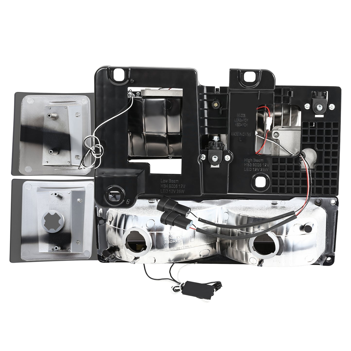 FAROS SMOKE LENS,AMBER REFLECTOR,CHROME HOUSING - 8PCS - LED BAR - 94 CHEVROLET BLAZER / 94-99 CHEVROLET C1500 / 94-99 CHEVROLET C1500 SUBURBAN / 94-00 CHEVROLET C2500 / 94-99 CHEVROLET C2500 SUBURBAN / 94-00 CHEVROLET C3500 / 94-99 CHEVROLET K1500 /