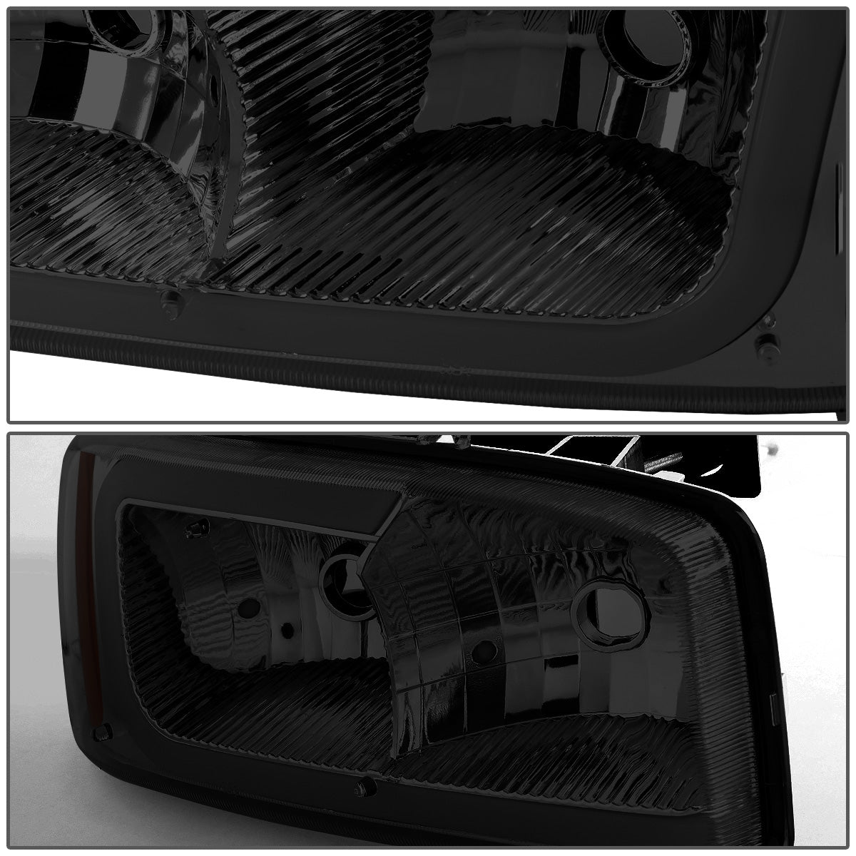 FAROS 00-06 GMC YUKON / 01-06 GMC YUKON XL 1500 / 02-06 GMC SIERRA 1500 / 2007 GMC SIERRA 1500 CLASSIC - FITS DENALI MODELS ONLY - LED DRL - SMOKE HOUSING / AMBER CORNER - 9005 LOW BEAM / 9005 HIGH BEAM