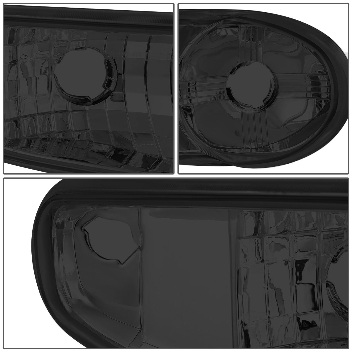 FAROS 00-06 GMC YUKON / 01-06 GMC YUKON XL 1500 / 02-06 GMC SIERRA 1500 / 2007 GMC SIERRA 1500 CLASSIC - FITS DENALI MODELS ONLY - LED DRL - SMOKE HOUSING / CLEAR CORNER - 9005 LOW BEAM / 9005 HIGH BEAM
