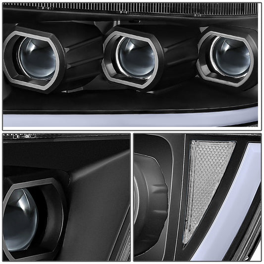 FAROS RAM 1500 2019-2024 - WITH FACTORY HALOGEN HEADLIGHTS - OE STYLE - 9005 HIGH / H11 LOW / 12961 MARKER - BLACK HOUSING / CLEAR CORNER