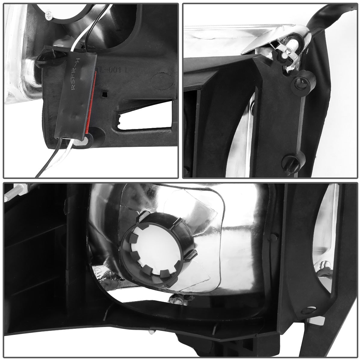 FAROS 94-01 DODGE RAM 1500 / 94-02 DODGE RAM 2500 3500 - DOES NOT FIT SPORT MODELS - LED DRL - CHROME HOUSING / CLEAR CORNER - 9004 HIGH / LOW BEAM BULBS