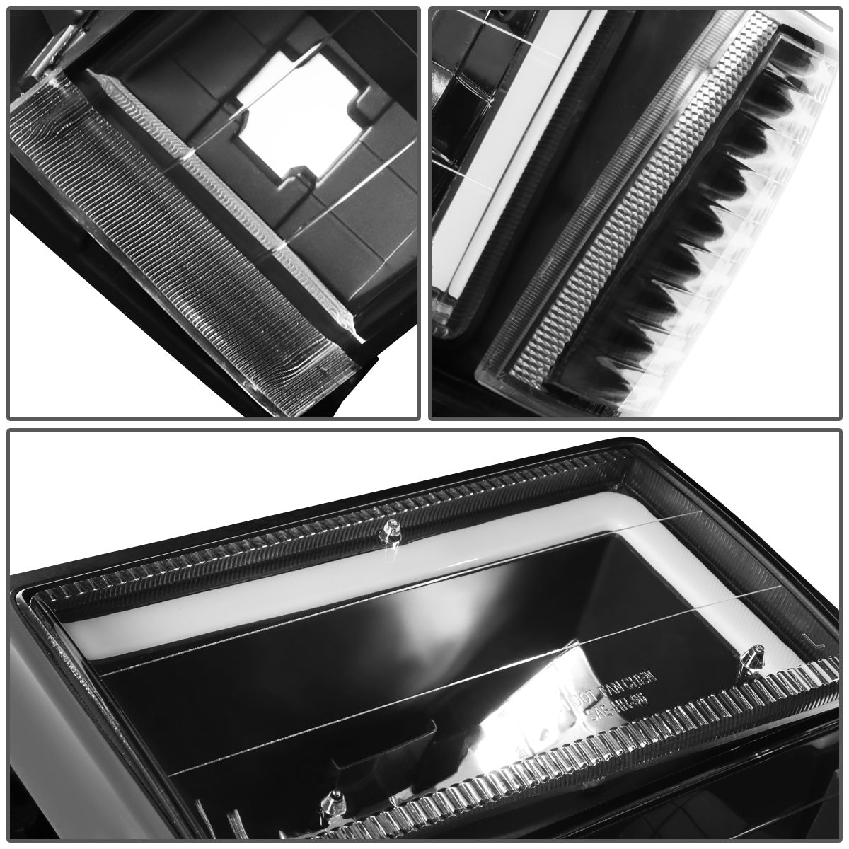 FAROS 91-94 FORD EXPLORER - LED RUNNING LIGHTS REQUIRE TAPPING INTO EXISTING WIRING - LED DRL - BLACK HOUSING / CLEAR CORNER - 9004 LOW BEAM / 9004 HIGH BEAM