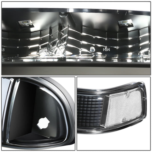 FAROS 98-04 CHEVROLET BLAZER / 98-04 CHEVROLET S10 - 194 MARKER - LED SWITCHBACK L-PATTERN LIGHT BAR - BLACK / CLEAR