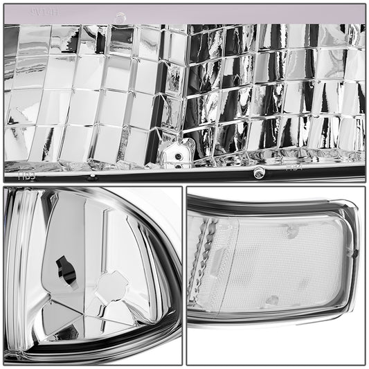 FAROS 98-04 CHEVROLET BLAZER / 98-04 CHEVROLET S10 - 194 MARKER - LED SWITCHBACK L-PATTERN LIGHT BAR - CHROME / CLEAR