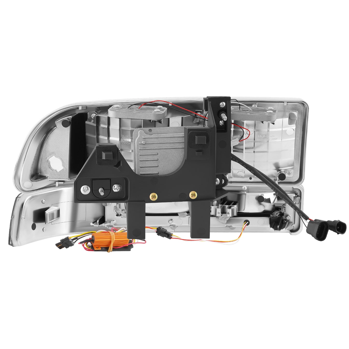 FAROS 98-04 CHEVROLET BLAZER / 98-04 CHEVROLET S10 - 194 MARKER - LED SWITCHBACK L-PATTERN LIGHT BAR - CHROME / CLEAR