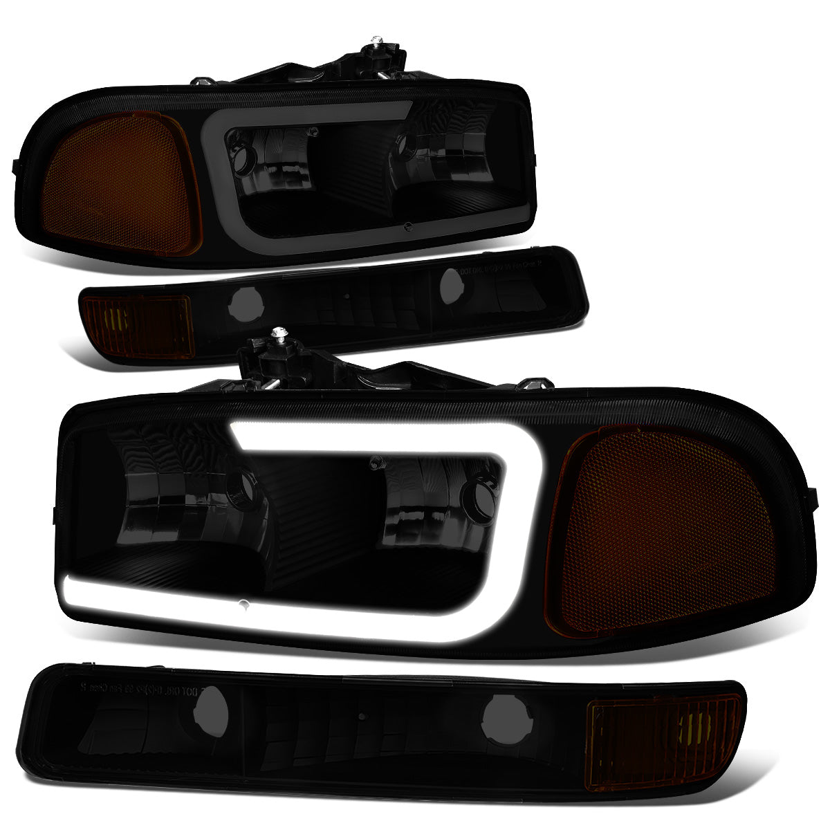 FAROS 99-07 GMC SIERRA 1500 / 01-07 GMC SIERRA 1500HD, SIERRA 2500HD, SIERRA 3500HD / 99-04 GMC SIERRA 2500 / 99-06 GMC YUKON / 00-06 GMC YUKON XL 1500, YUKON XL 2500 / 2001 GMC SIERRA C3 - DOES NOT FIT DENALI TRIMS / FITS 2007 CLASSIC MODELS ONLY - LED