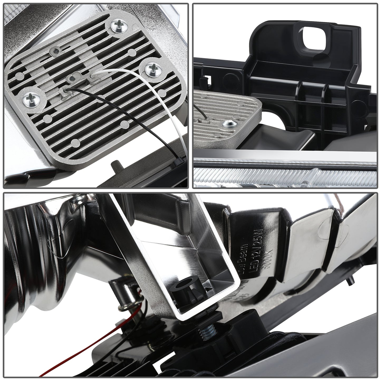 FAROS CLEAR LENS,AMBER REFLECTOR,CHROME HOUSING - 8PCS - LED BAR - 94-99 GMC C1500 K1500 YUKON / 94-99 GMC C1500 SUBURBAN C2500 SUBURBAN K1500 SUBURBAN K2500 SUBURBAN / 94-00 GMC C2500 C3500 K2500 K3500 - FITS MODELS WITH COMPOSITE HEADLIGHTS ONLY