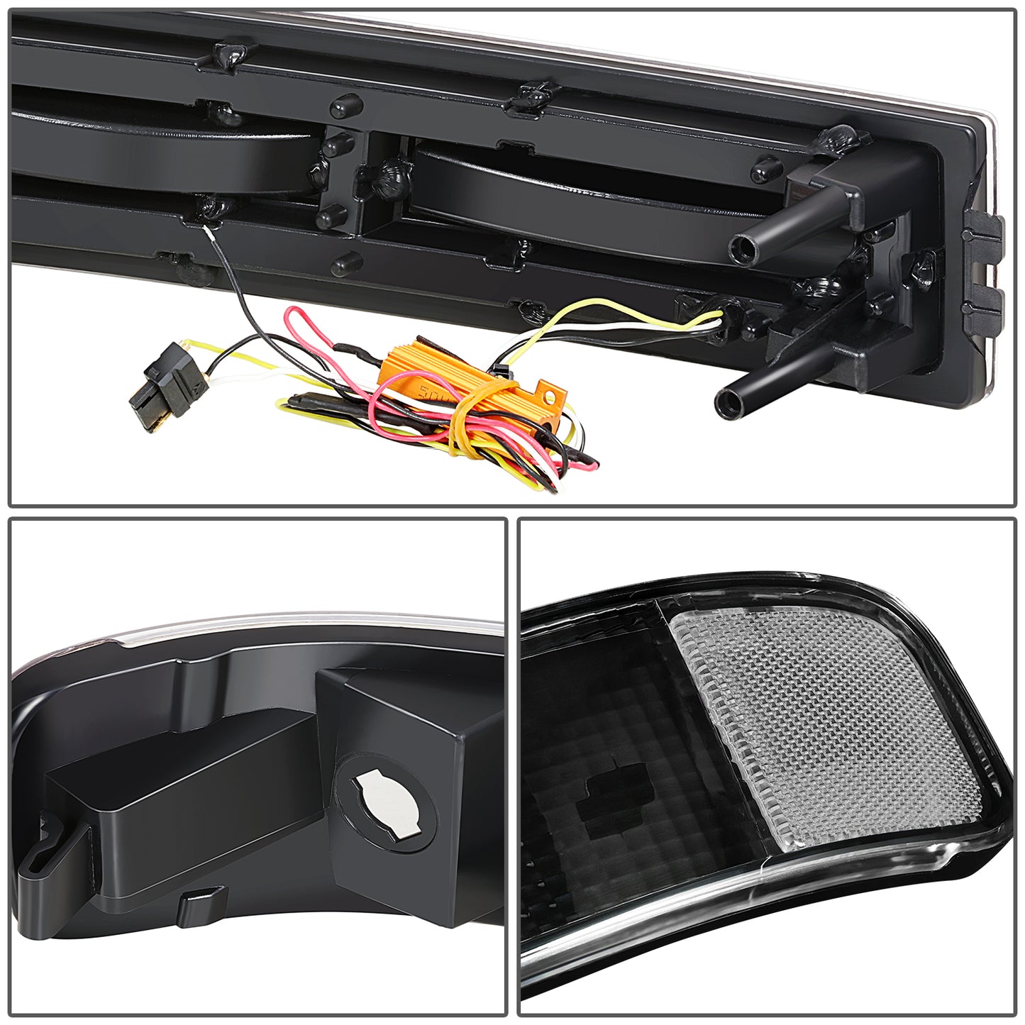 FAROS CLEAR LENS,CLEAR REFLECTOR,BLACK HOUSING - 4PCS - LED BAR - 03-14 CHEVROLET EXPRESS 1500 / 03-23 CHEVROLET EXPRESS 2500 / 03-23 CHEVROLET EXPRESS 3500 / 09-22 CHEVROLET EXPRESS 4500 / 03-14 GMC SAVANA 1500 / 03-23 GMC SAVANA 2500 / 03-23 GMC SAVANA