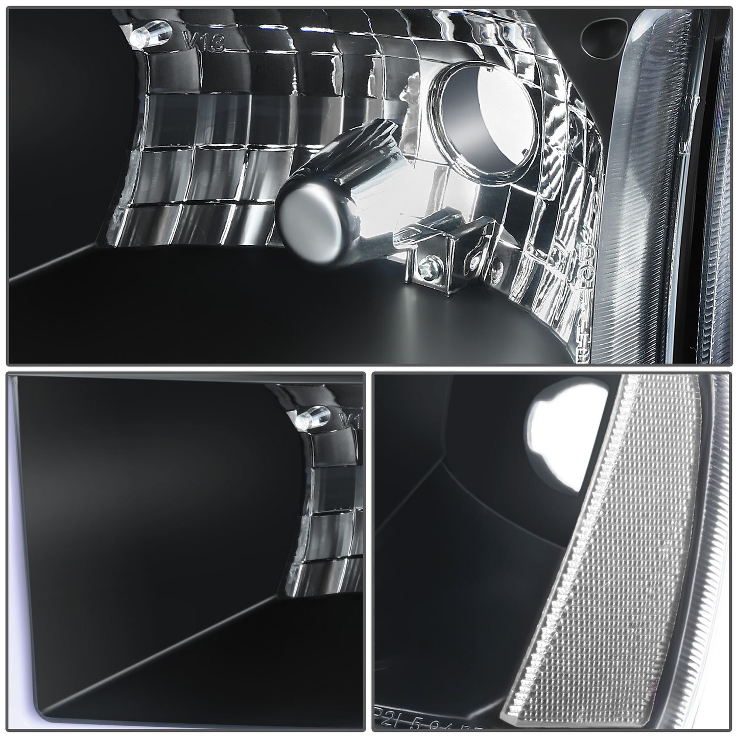 FAROS CLEAR LENS,CLEAR REFLECTOR,BLACK HOUSING - 4PCS - LED BAR