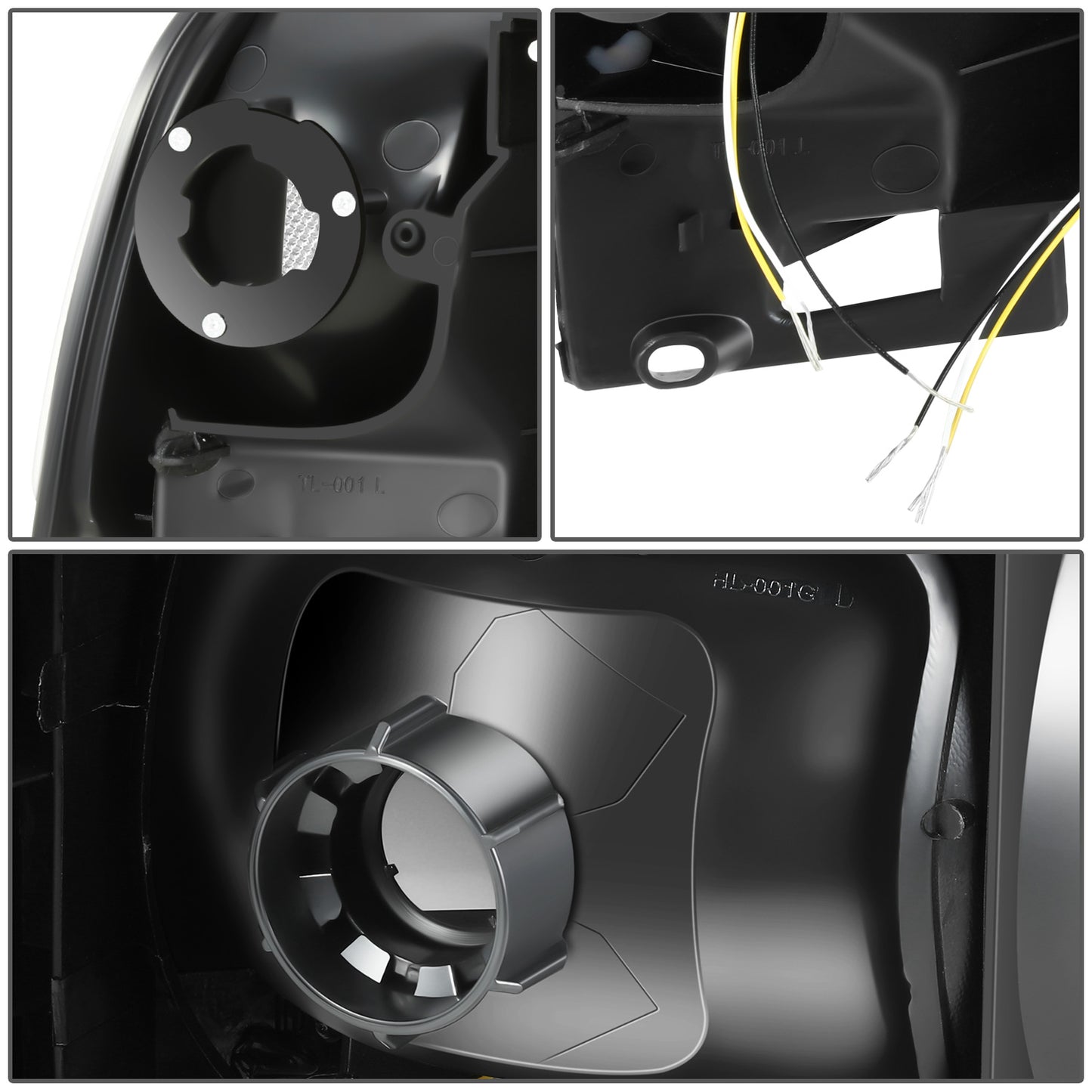 FAROS CLEAR LENS,CLEAR REFLECTOR,BLACK HOUSING - 4PCS - LED BAR