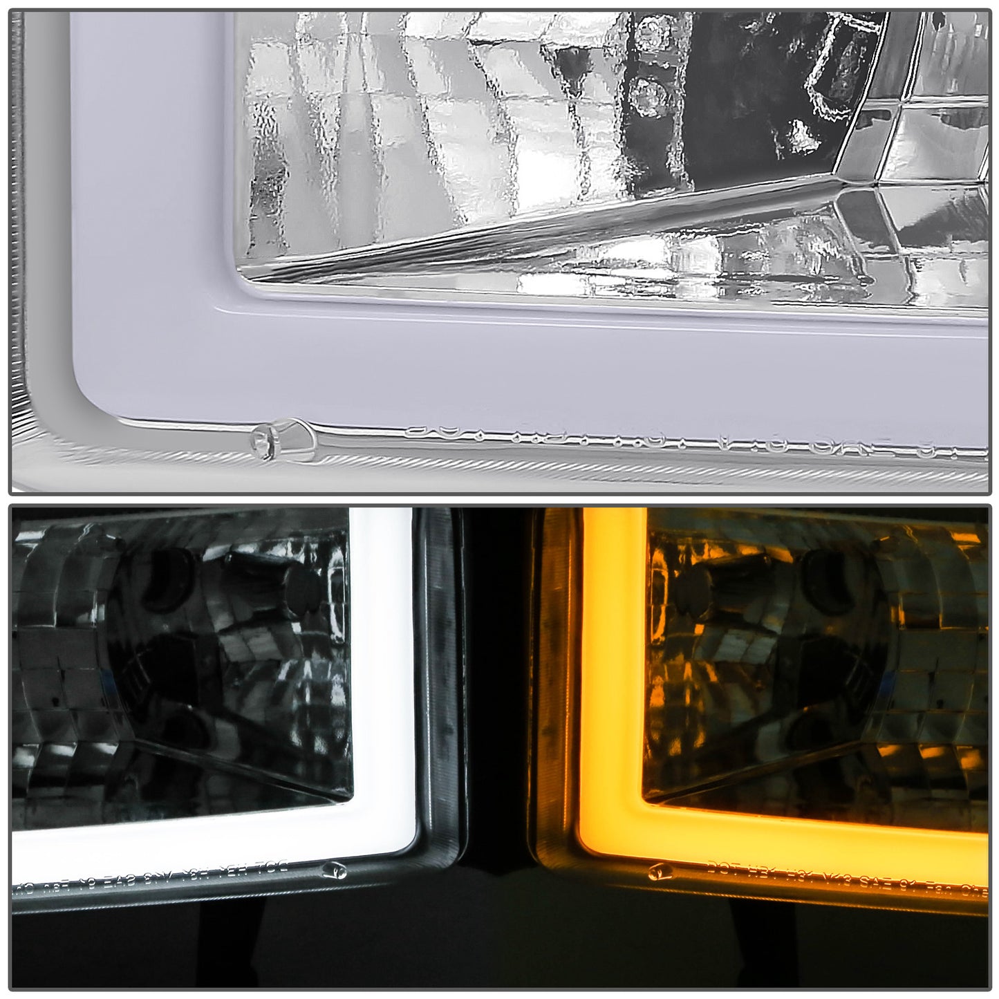 FAROS CLEAR LENS.CLEAR REFLECTOR.CHROME HOUSING - 4PCS - LED BAF