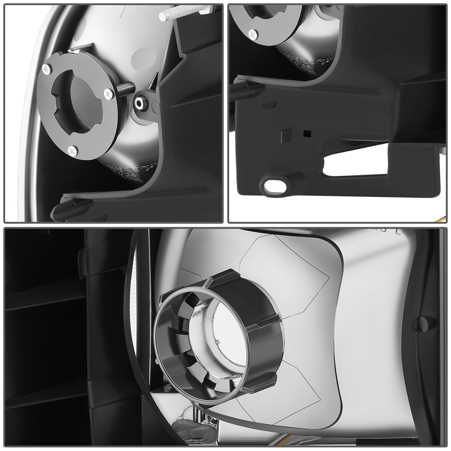 FAROS CLEAR LENS.CLEAR REFLECTOR.CHROME HOUSING - 4PCS - LED BAF