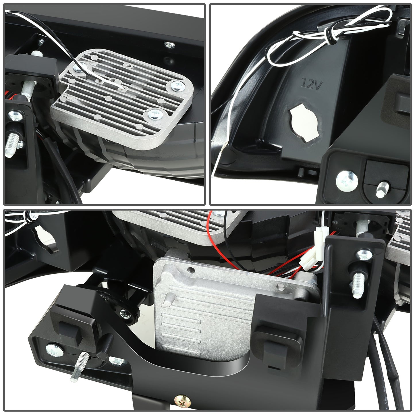 FAROS CLEAR LENS,CLEAR REFLECTOR,BLACK HOUSING - 4PCS - LED BAR