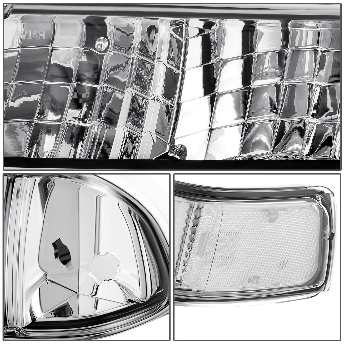 FAROS CLEAR LENS,CLEAR REFLECTOR,CHROME HOUSING - 4PCS - LED BAR