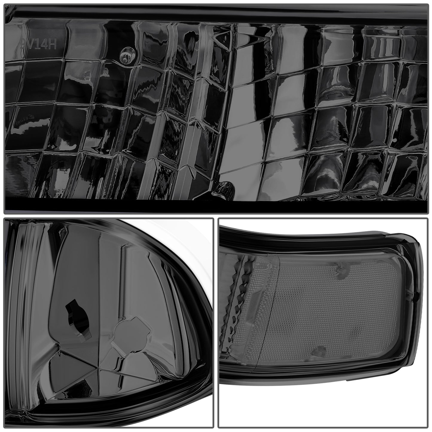 FAROS SMOKE LENS,CLEAR REFLECTOR,CHROME HOUSING - 4PCS - LED BAR