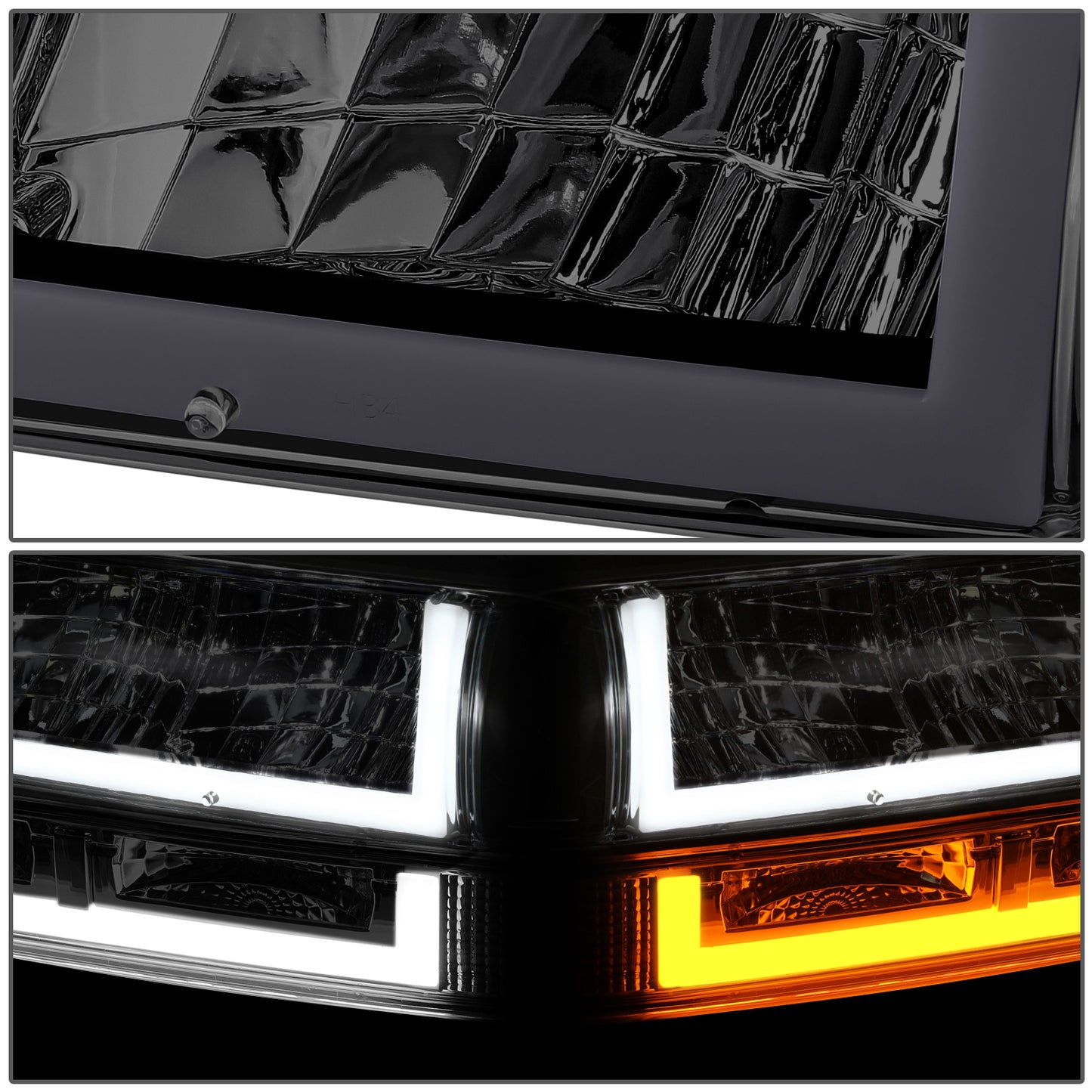 FAROS SMOKE LENS,CLEAR REFLECTOR,CHROME HOUSING - 4PCS - LED BAR