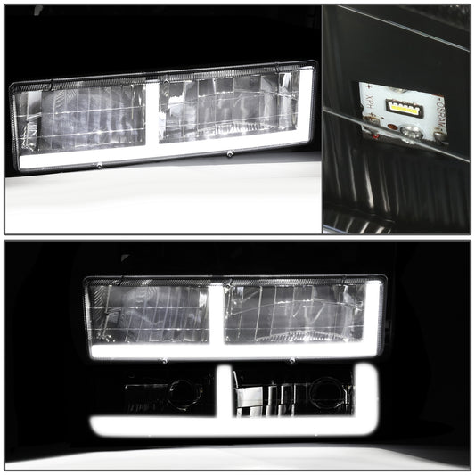 FAROS CLEAR LENS,AMBER REFLECTOR,BLACK HOUSING - 8PCS - LED BAR - 94 CHEVROLET BLAZER / 94-99 CHEVROLET C1500 / 94-99 CHEVROLET C1500 SUBURBAN / 94-00 CHEVROLET C2500 / 94-99 CHEVROLET C2500 SUBURBAN / 94-00 CHEVROLET C3500 / 94-99 CHEVROLET K1500 / 94-99