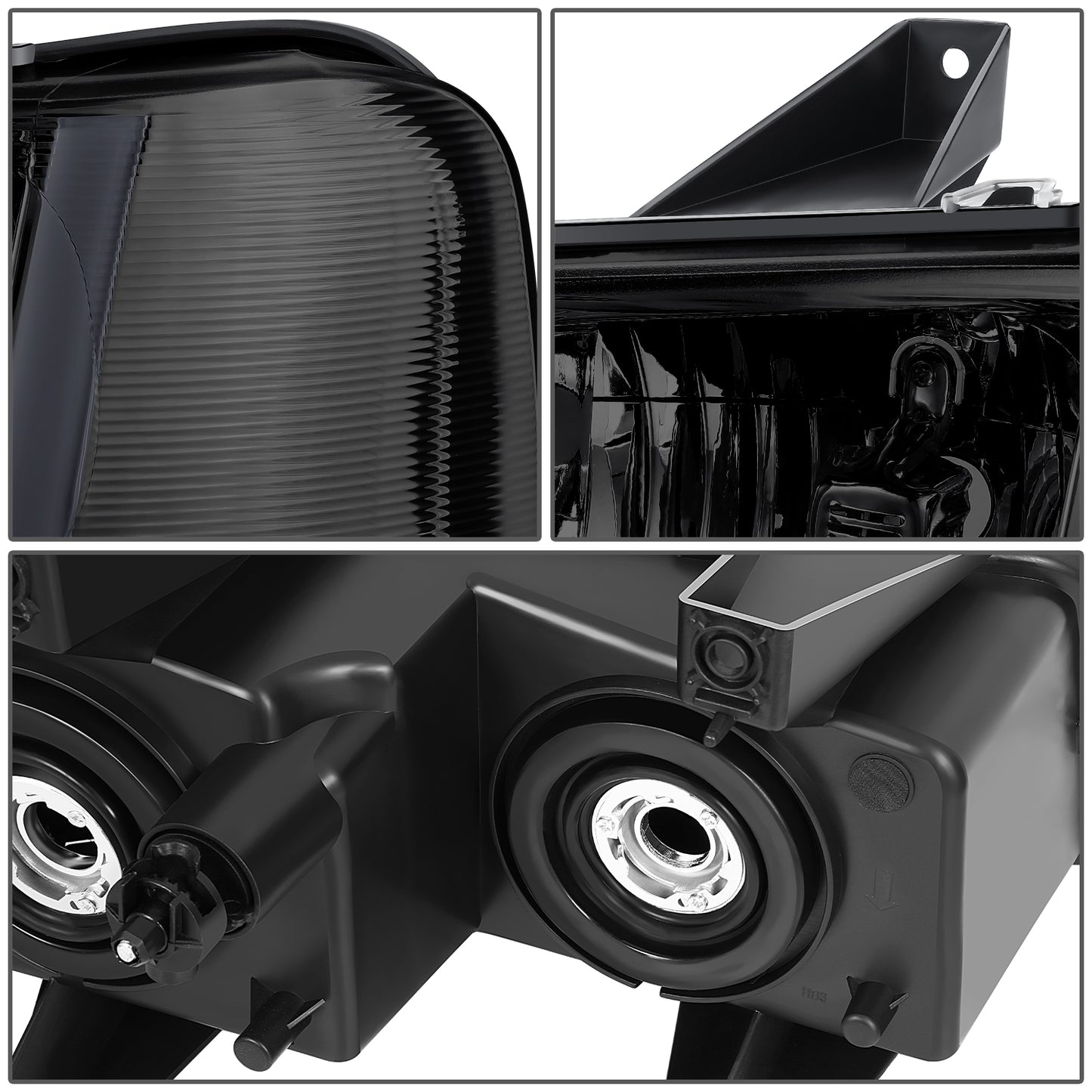 FAROS SMOKE LENS,CLEAR REFLECTOR,BLACK HOUSING - 4PCS - LED BAR - 03-14 CHEVROLET EXPRESS 1500 / 03-23 CHEVROLET EXPRESS 25003 / 03-23 CHEVROLET EXPRESS 3500 / 09-22 CHEVROLET EXPRESS 4500 / 03-14 GMC SAVANA 1500 / 03-23 GMC SAVANA 2500 / 03-23 GMC SAVANA