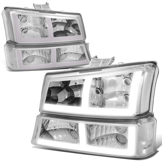 FAROS 03-06 CHEVROLET AVALANCHE 1500 2500 / 03-06 CHEVROLET SILVERADO 1500 2500 3500 / 03-06 CHEVROLET SILVERADO 1500 HD 2500 HD / 2007 CHEVROLET SILVERADO 1500 1500 HD 2500 HD 3500 CLASSIC - FIT MODELS WITHOUT FACTORY CLADDING ONLY - OE STYLE - LED -