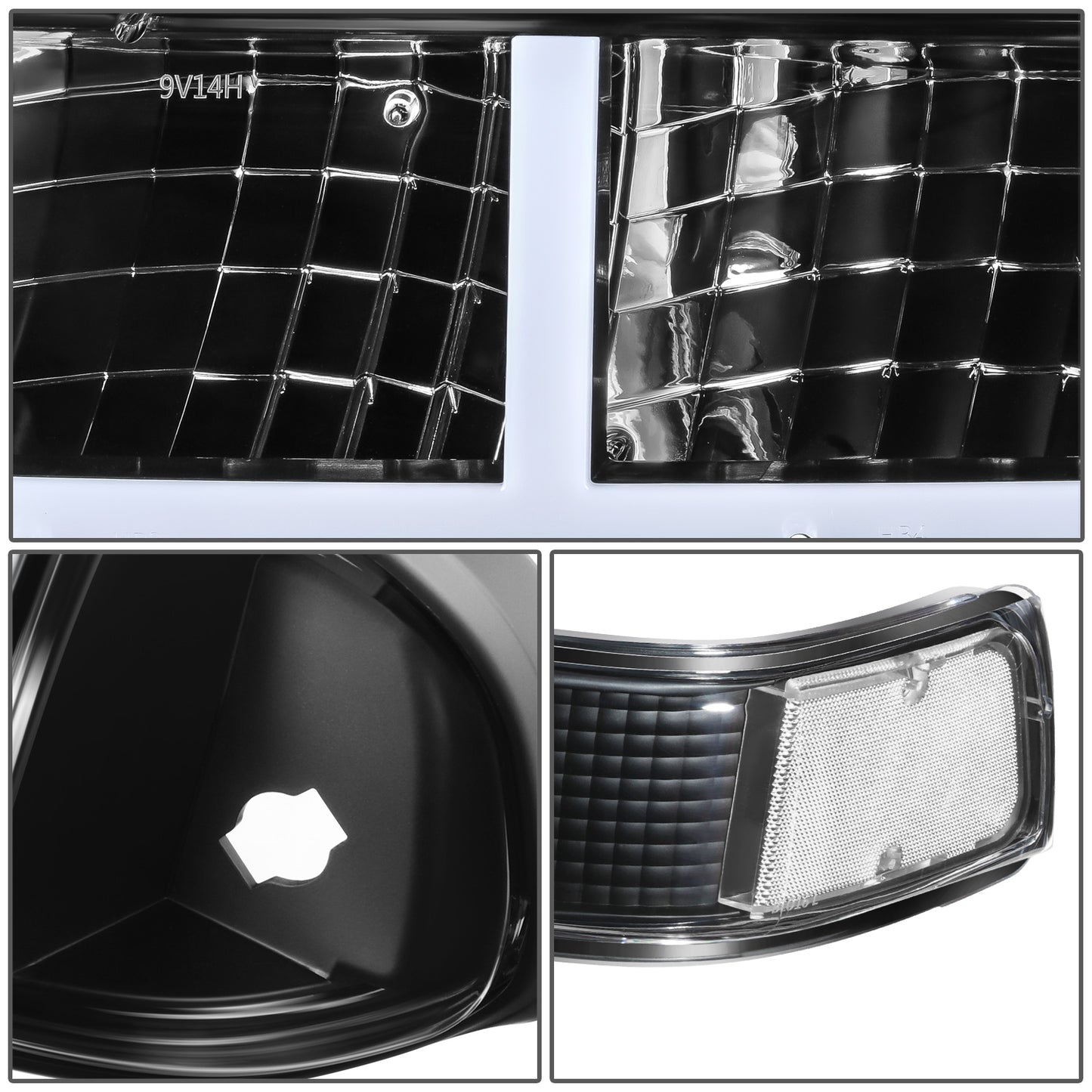 FAROS CLEAR LENS,CLEAR REFLECTOR,BLACK HOUSING,4PCS,LED BAR