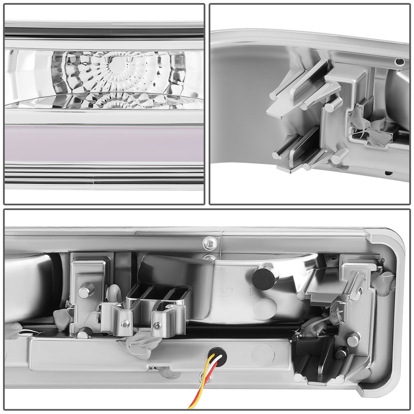 FAROS CLEAR LENS,CLEAR REFLECTOR,CHROME  HOUSING,4PCS,LED BAR