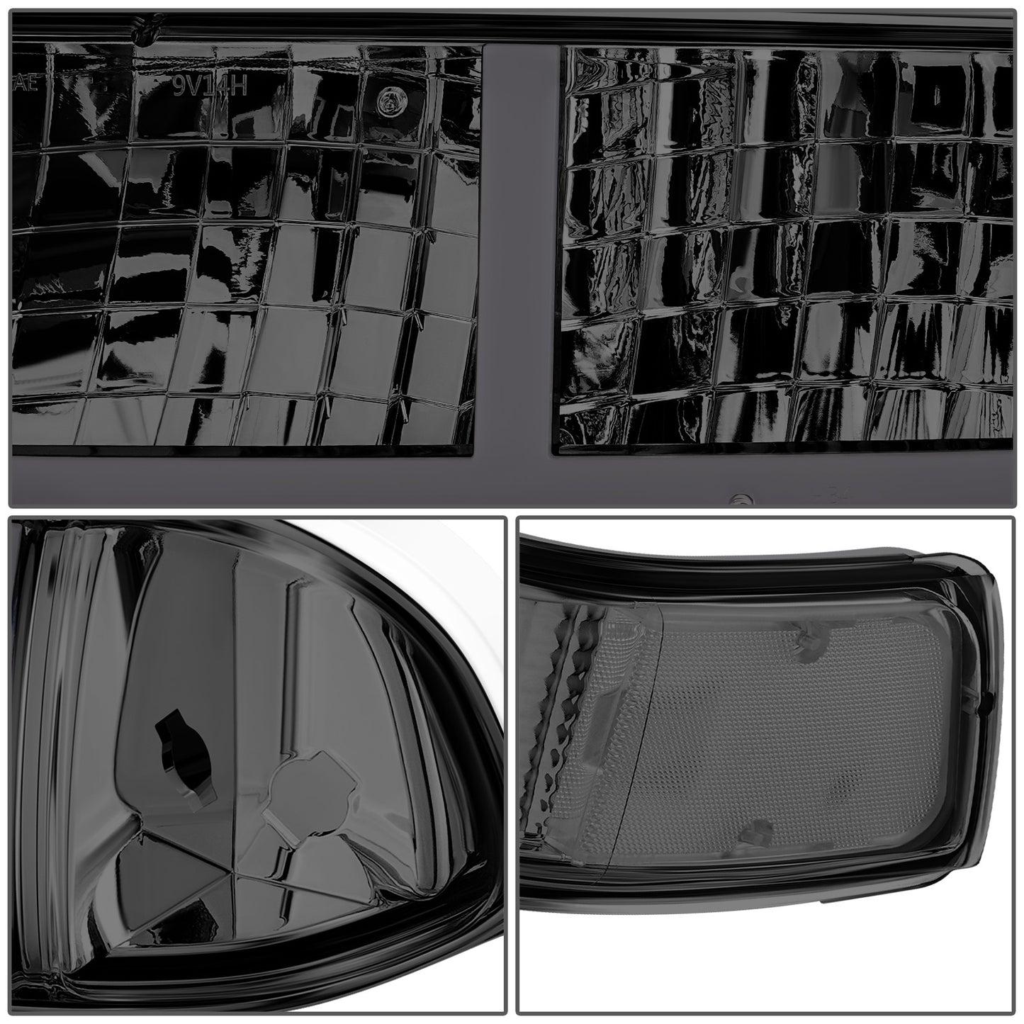 FAROS SMOKE LENS,CLEAR REFLECTOR,CHROME HOUSING,4PCS,LED BAR