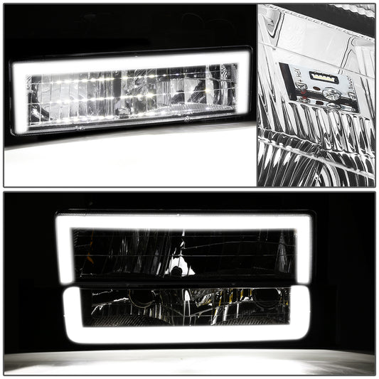 FAROS CLEAR LENS,AMBER REFLECTOR,CHROME HOUSING,8PCS,LED BAR