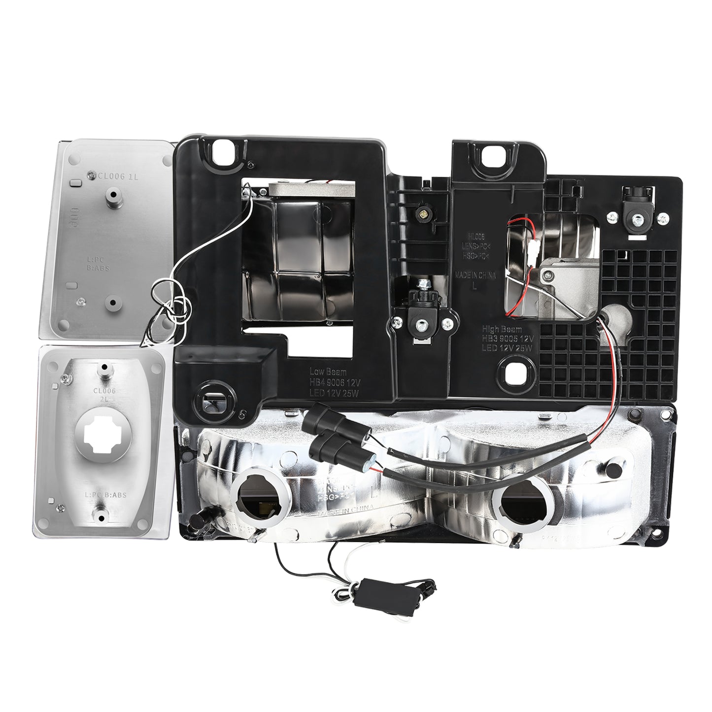 FAROS CLEAR LENS,AMBER REFLECTOR,CHROME HOUSING,8PCS,LED BAR