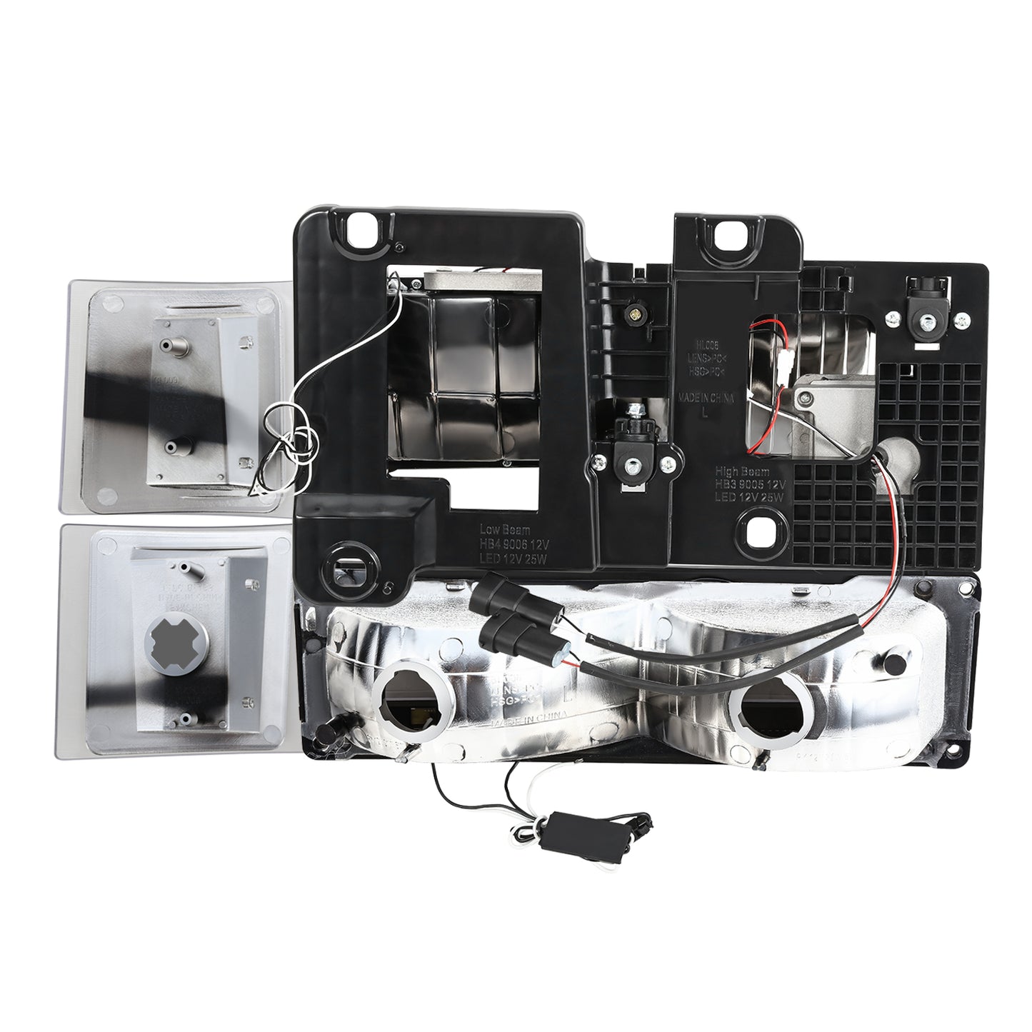 FAROS CLEAR LENS,AMBER REFLECTOR,CHROME HOUSING,8PCS,LED BAR