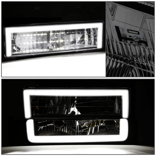 FAROS SMOKE LENS,AMBER REFLECTOR,CHROME HOUSING,8PCS,LED BAR