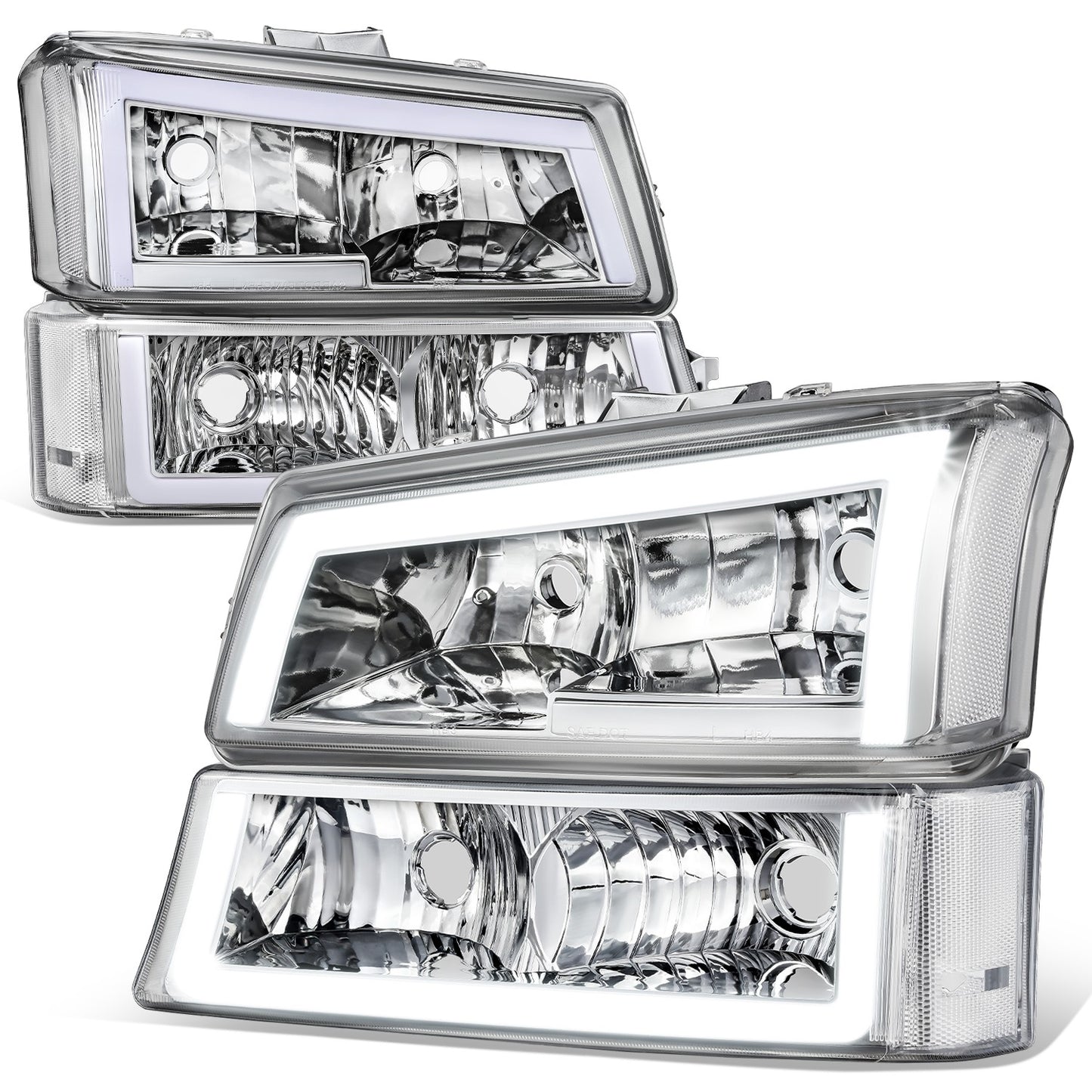 FAROS 03-06 CHEVY SILVERADO 1500, 2500, 2500HD, 3500, 3500HD, CHEVY AVALANCHE 1500, 2500 / 2007 SILVERADO 1500, 1500HD, 2500HD, 3500 CLASSIC - FITS AVALANCHE MODELS WITHOUT FACTORY CLADDING ONLY - REQUIRES WIRING TO EXISTING VEHICLE WIRING HARNESS - LED
