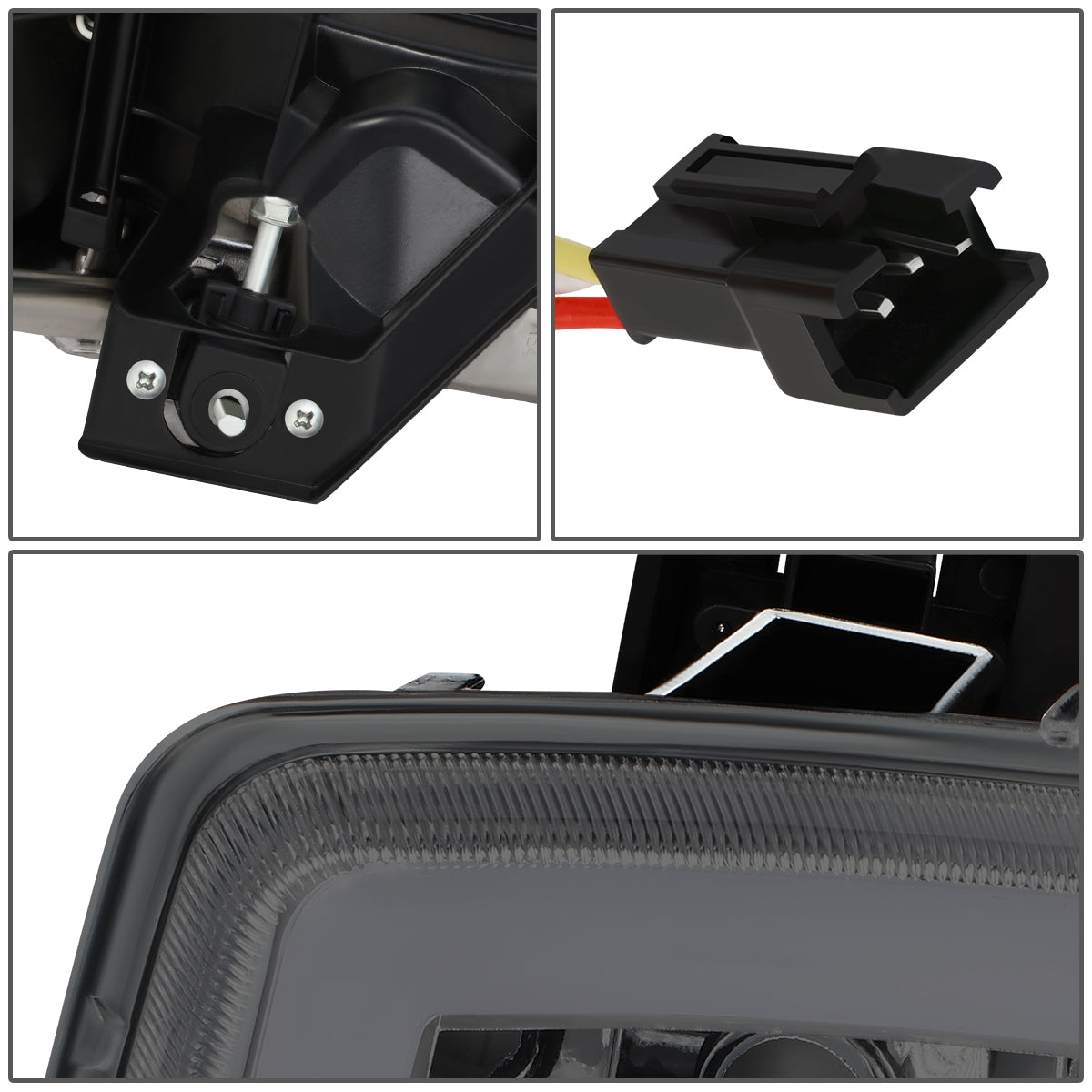 FAROS 99-06 GMC SIERRA 1500, GMC YUKON / 00-06 YUKON XL 1500, 2500 / 01-06 SIERRA 2500HD, 3500 / 2007 SIERRA 1500 CLASSIC, 2500HD CLASSIC, 3500 CLASSIC - EXCLUDES C3, DENALI MODELS - LED DRL - SWITCHBACK TURN SIGNAL - 4PC - SMOKE HOUSING / CLEAR CORNER