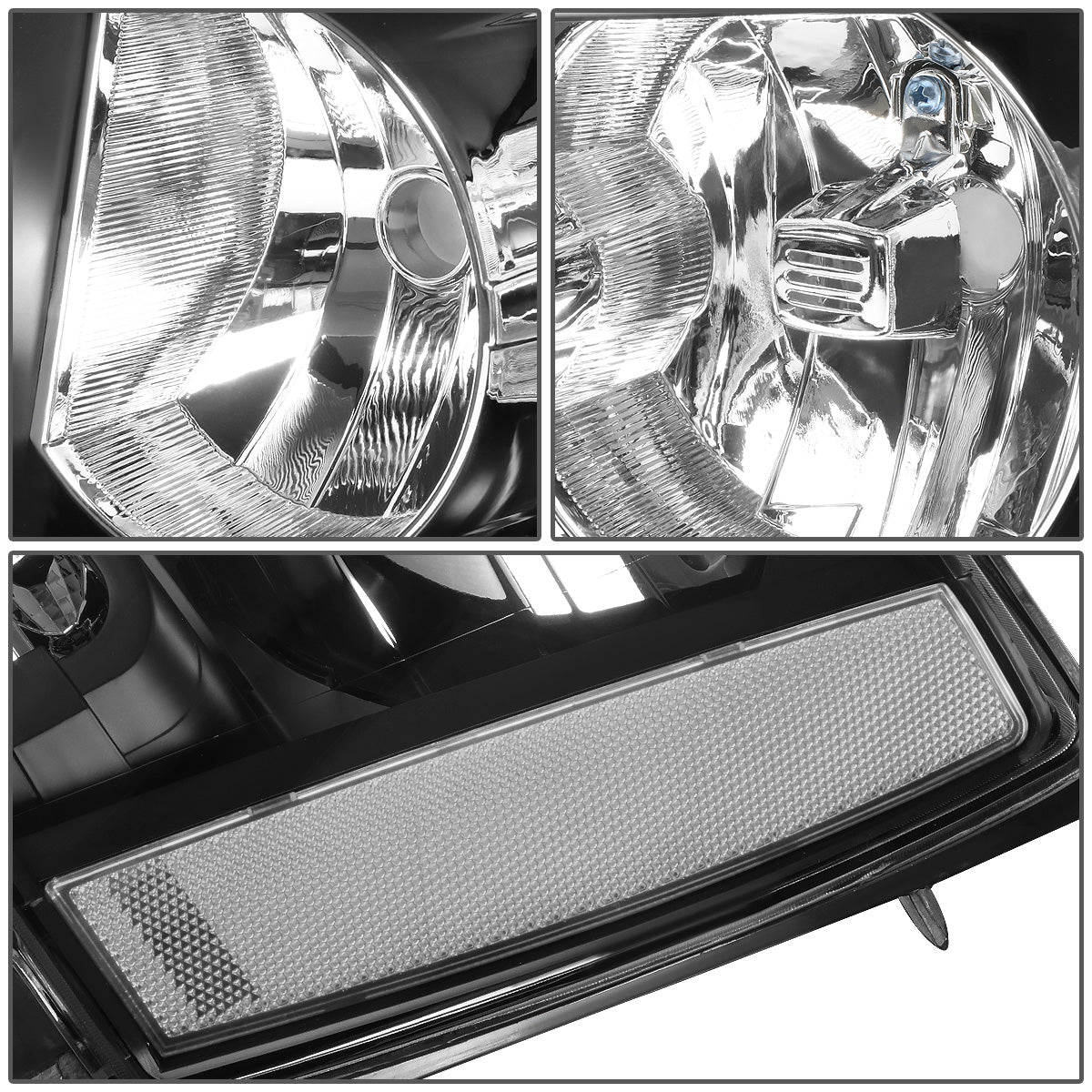 FAROS 07-13 CHEVY AVALANCHE / 07-14 CHEVY TAHOE / 07-14 CHEVY SUBURBAN 1500 / 07-13 CHEVY SUBURBAN 2500 - LED DRL - BLACK HOUSING / CLEAR CORNER - H1 LOW BEAM / H1 HIGH BEAM