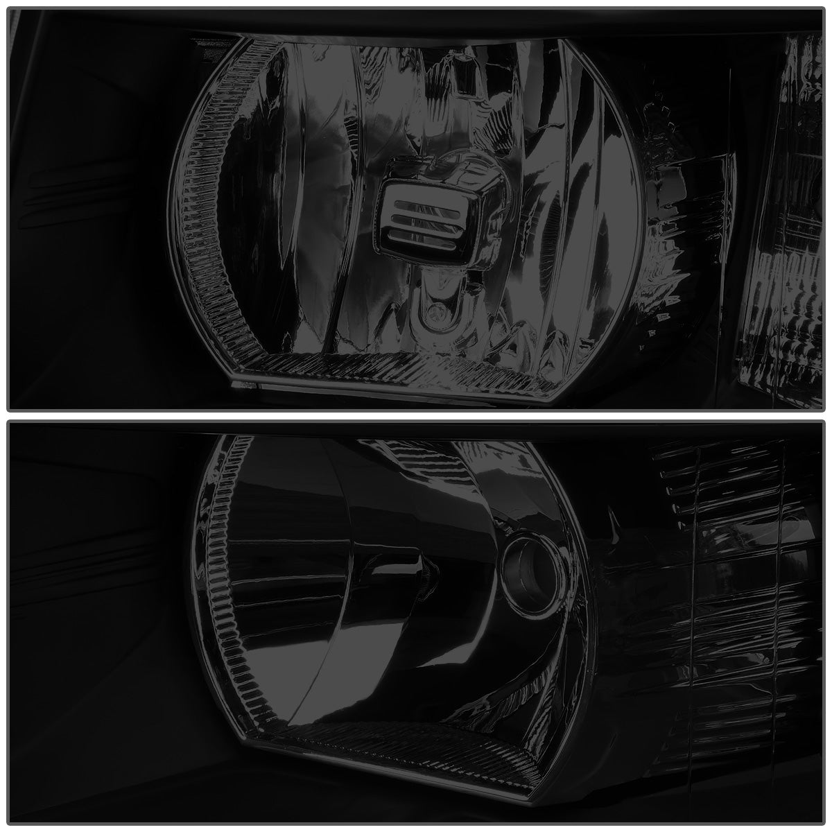 FAROS 07-13 CHEVY SILVERADO 1500 / 07-14 CHEVY SILVERADO 2500 / 3500 & HD MODELS - LED - REFLECTOR - BLACK HOUSING / CLEAR CORNER / SMOKE LENS - H11 LOW BEAM / 9005 HIGH BEAM