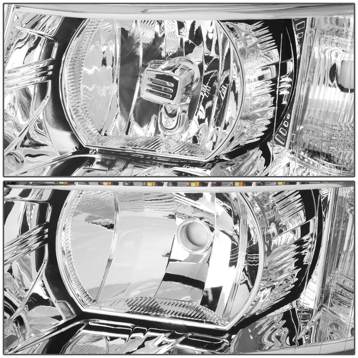 FAROS 07-13 CHEVY SILVERADO 1500 / 07-14 CHEVY SILVERADO 2500 / 3500 & HD MODELS - LED - REFLECTOR - CHROME HOUSING / CLEAR CORNER - H11 LOW BEAM / 9005 HIGH BEAM