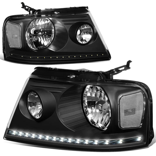 FAROS 04-08 FORD F-150 / 06-08 LINCOLN MARK LT - LED DRL - BLACK HOUSING / CLEAR CORNER
