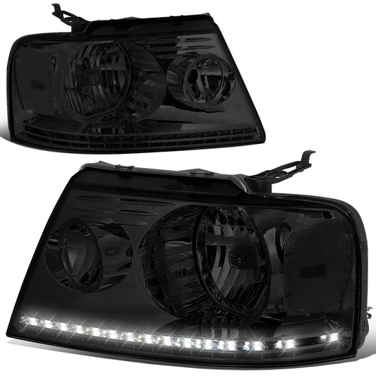 FAROS 04-08 FORD F-150 / 06-08 LINCOLN MARK LT - LED DRL - SMOKE HOUSING / CLEAR CORNER