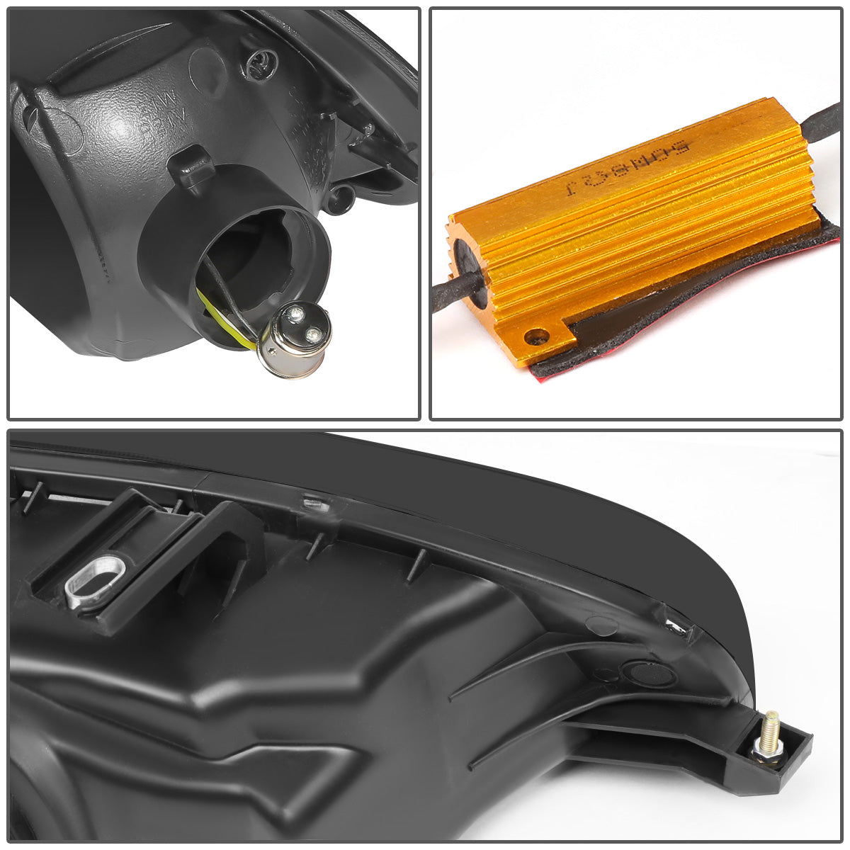 FAROS 92-95 HONDA CIVIC 2/3DR - LED DRL - SMOKE HOUSING / AMBER CORNER - H4 HEADLIGHT / LED SIGNAL