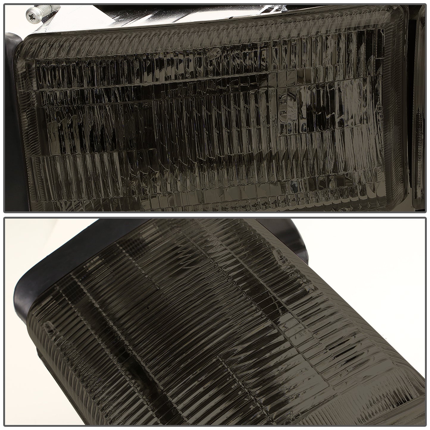 FAROS 94-02 DODGE RAM 2500 , 3500 / 94-01 RAM 1500 2/4-DOOR - DOES NOT FIT SPORT MODELS - 4PC - OEM STYLE - SMOKE HOUSING / AMBER CORNER - 9004 LOW BEAM / HIGH BEAM