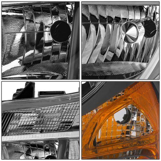 FAROS RAM PROMASTER 1500 2014-2022 / RAM PROMASTER 2500 2014-2022 / RAM PROMASTER 3500 2014-2022 - WITHOUT DAYTIME RUNNING LAMPS - OE STYLE - H7 LOW & HIGH BEAM / 2827 SIDE MARKER / 7443 TURN SIGNAL - CHROME HOUSING - LEFT