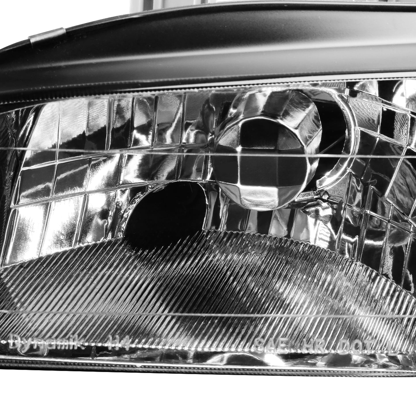FAROS 92-95 HONDA CIVIC 2/3/4-DOOR - 2PC - BLACK HOUSING  - H4 LOW BEAM / HIGH BEAM