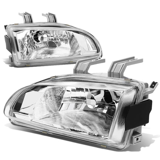 FAROS 92-95 HONDA CIVIC 2/3/4-DOOR - 2PC - CHROME HOUSING - H4 LOW BEAM / HIGH BEAM